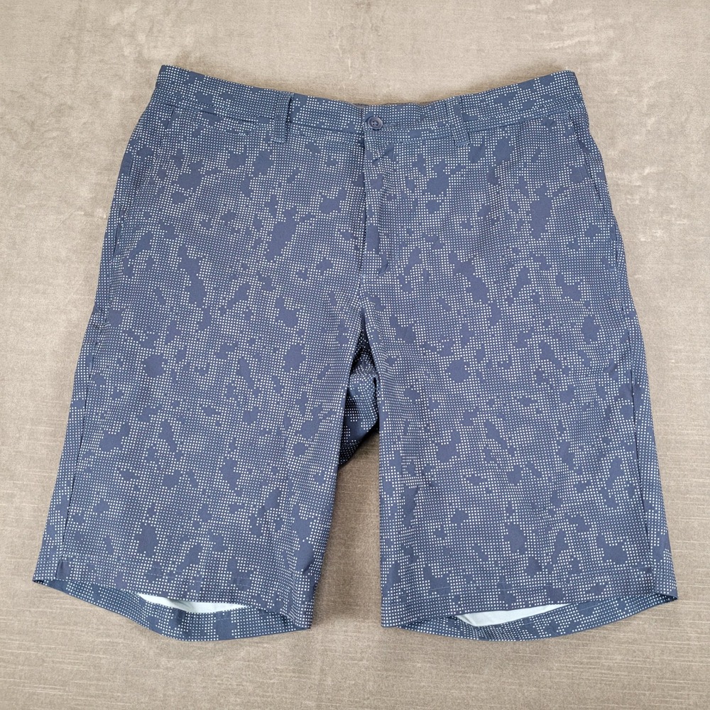 Nike Golf Modern Fit Dri-Fit Shorts Mens 34 Blue Gray Dotted Pattern
